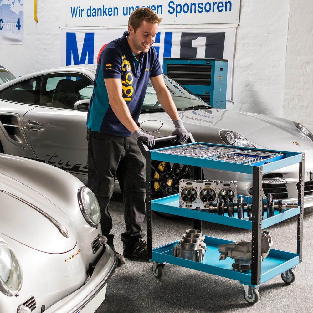N° de l'image du produit 1 : Chariot de nettoyage HAZET®, capacité de charge 150 kg, ouvert