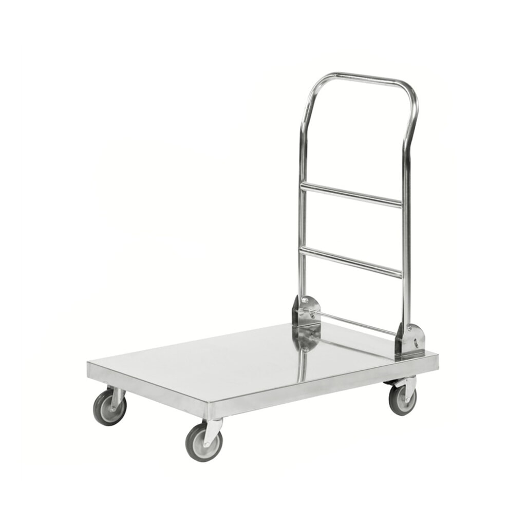 Illustration du produit: Chariot de transport entièrement en acier 18/0, surface de chargement l x P 520 x 825 mm