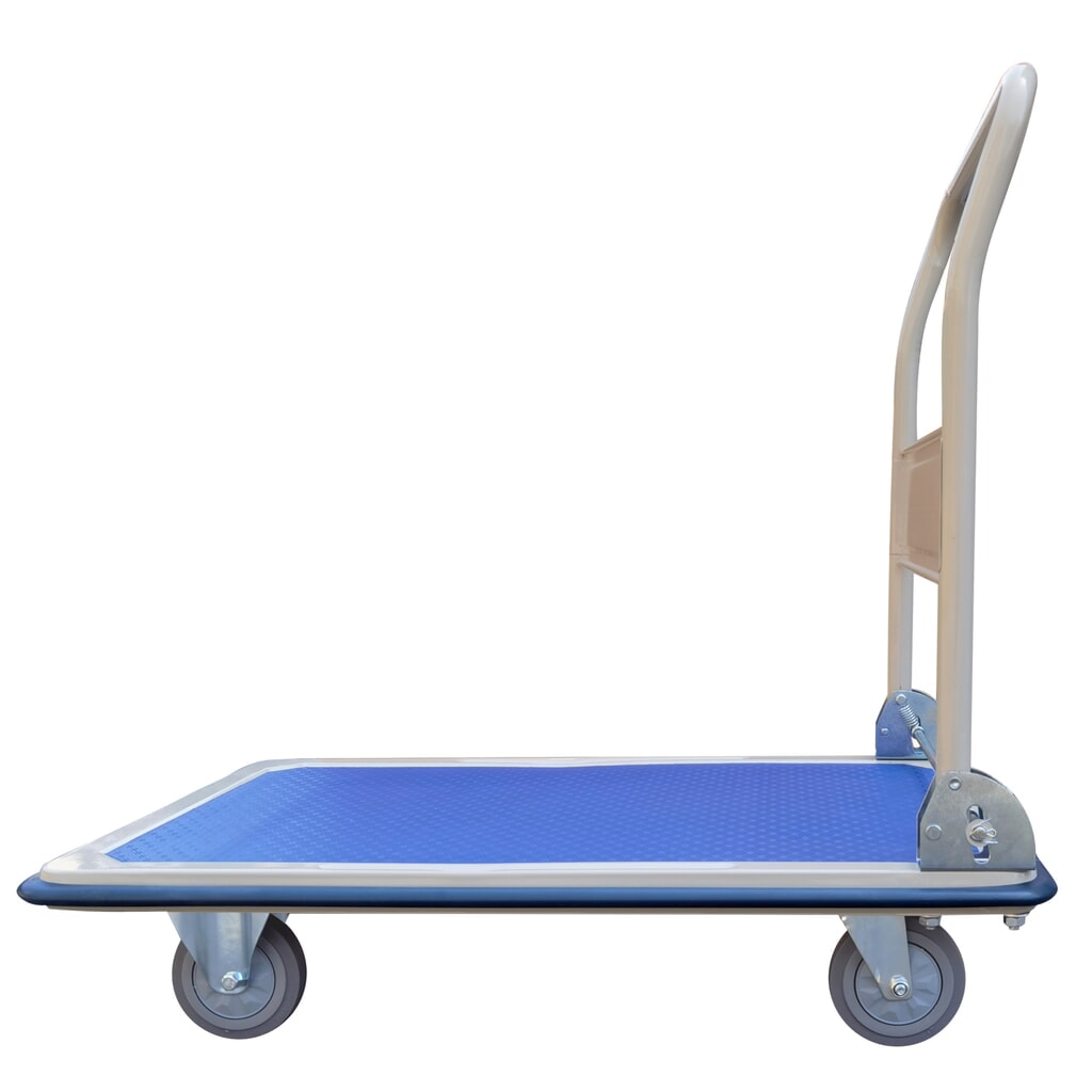 N° de l'image du produit 7 : Chariot à plateforme pliante en tôle d'acier capacité de charge 150 kg LxP 480 x 740 mm