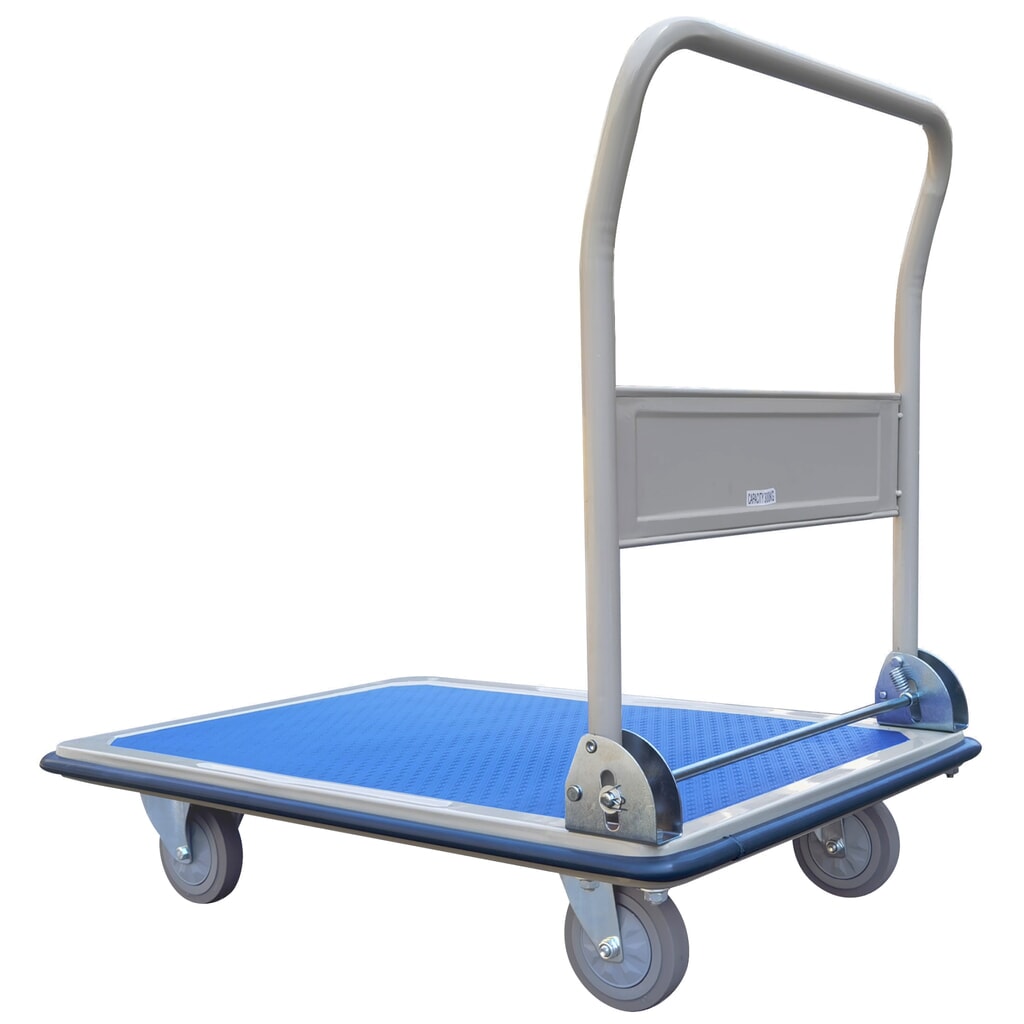 N° de l'image du produit 8 : Chariot à plateforme pliante en tôle d'acier capacité de charge 150 kg LxP 480 x 740 mm