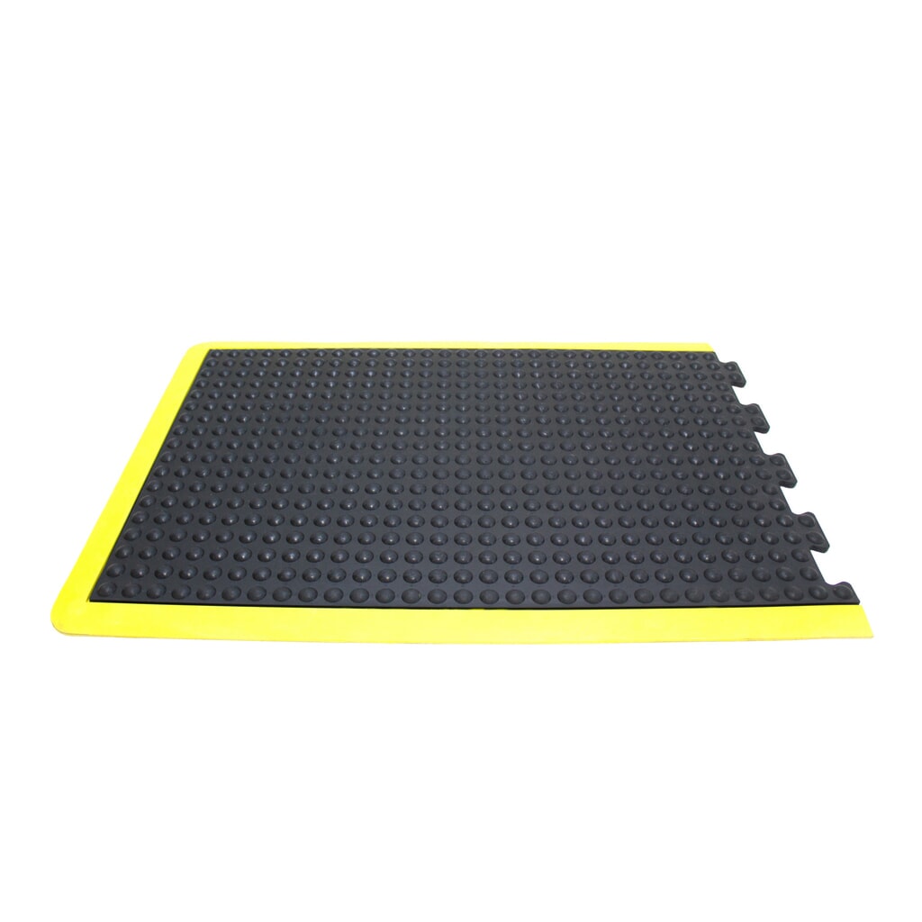 Illustration du produit: COBA Tapis anti-fatigue Bubblemat Safety, pièce terminale, lxP 600 x 900 mm, noir/jaune