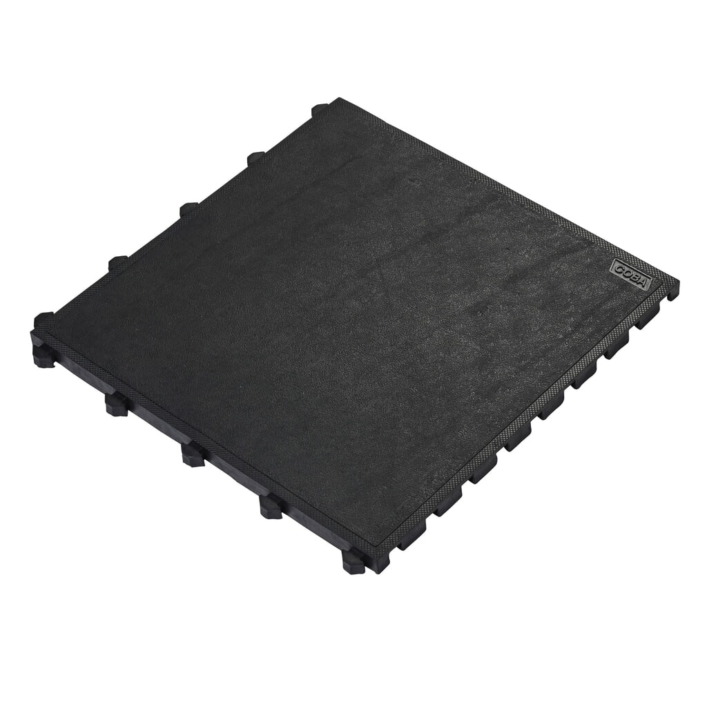 COBA Tapis anti-fatigue Fatigue Lock Premium, plein, lxP 500 x 500 mm, noir Illustration du produit: COBA Tapis anti-fatigue Fatigue Lock Premium, plein, lxP 500 x 500 mm, noir