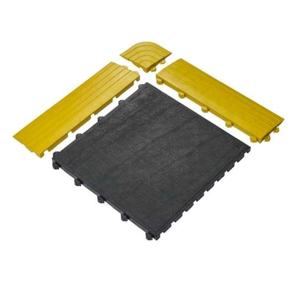 COBA Tapis anti-fatigue Fatigue Lock Premium, pièce de bordure, femelle, jaune Illustration du produit: COBA Tapis anti-fatigue Fatigue Lock Premium, pièce de bordure, femelle, jaune