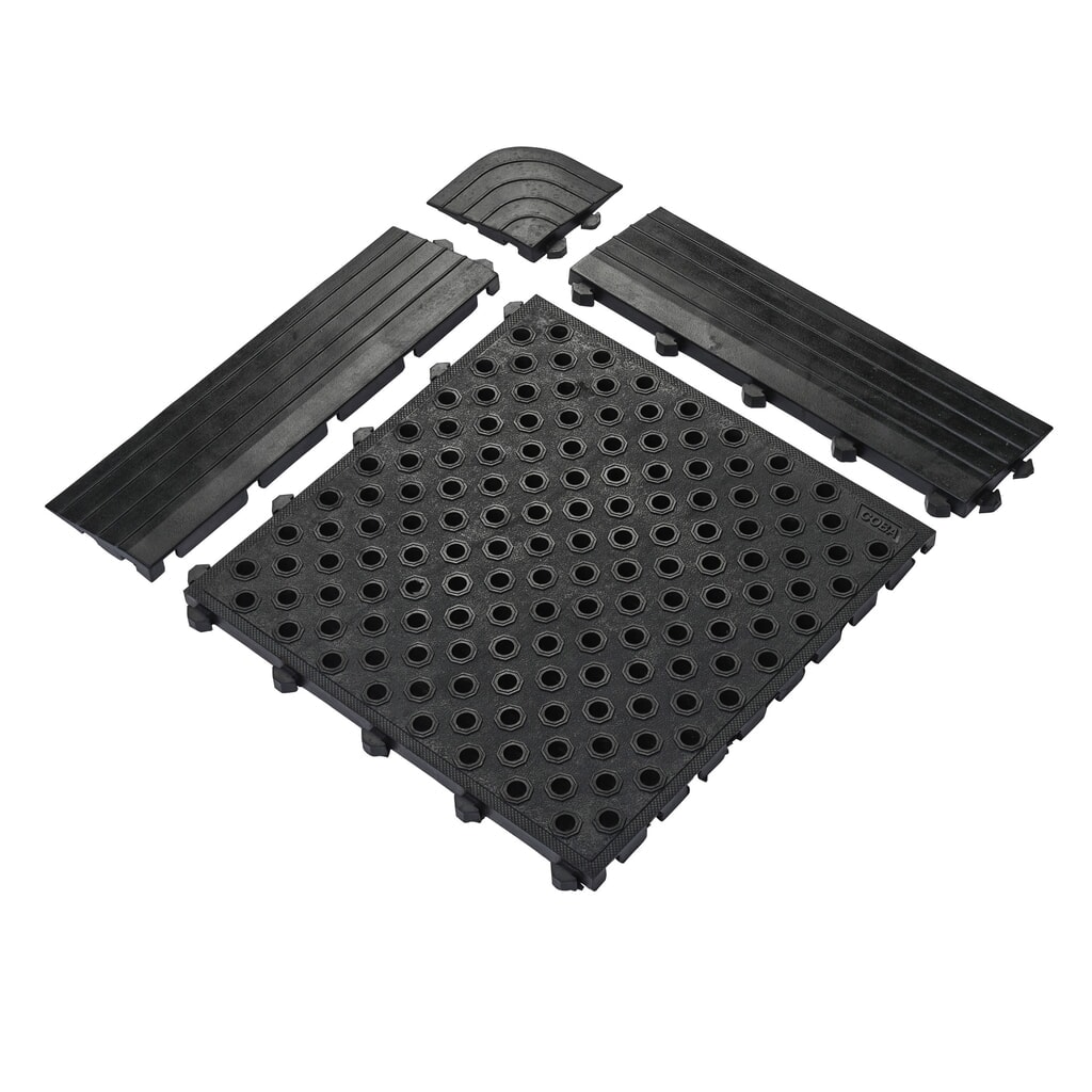 Illustration du produit: COBA Tapis anti-fatigue Fatigue Lock Premium, pièce de rebord, femelle, noir