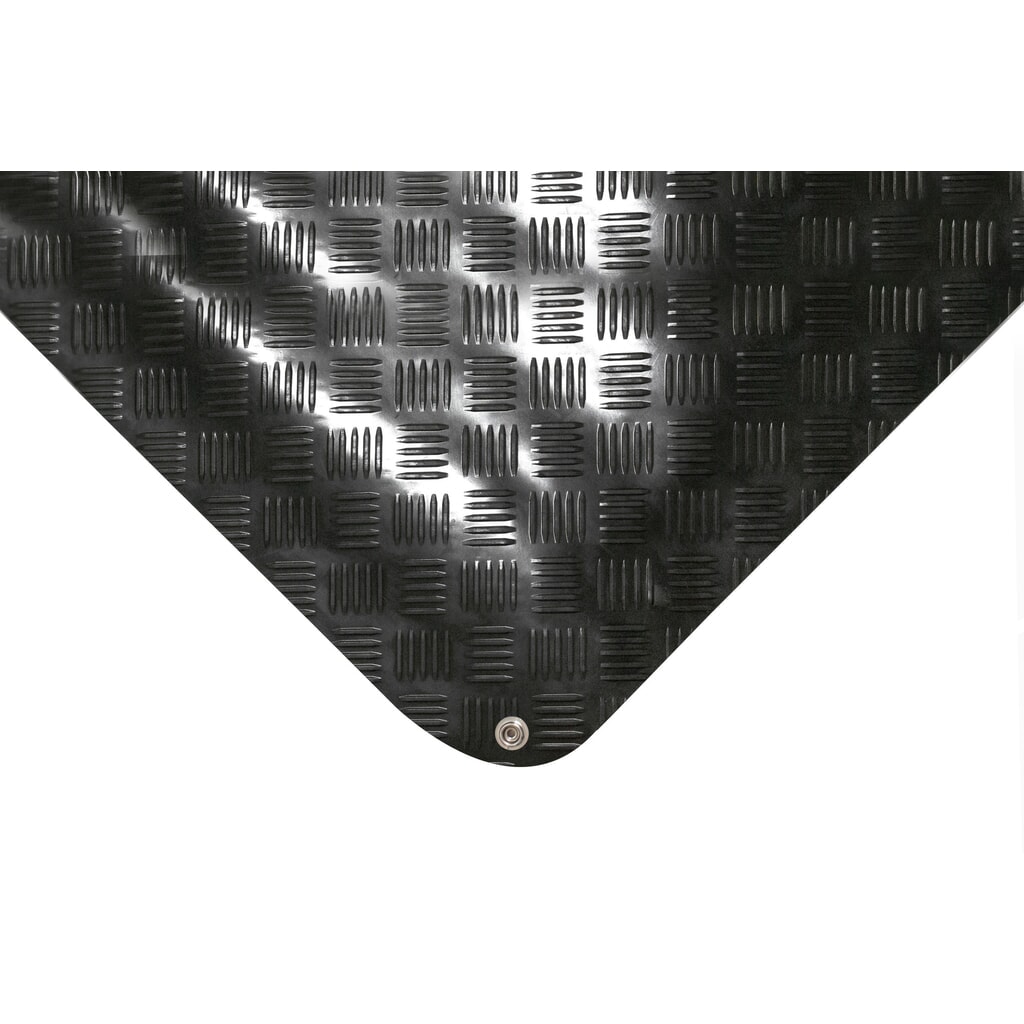 N° de l'image du produit 2 : COBA Tapis anti-fatigue Senso Dial ESD, avec câble de mise à la terre, lxP 1,0 x ml (max. 10,0 m), noir