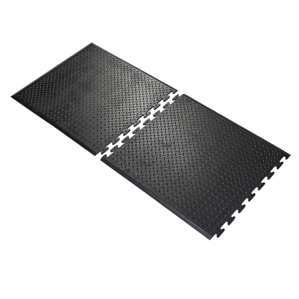 N° de l'image du produit 2 : COBA Tapis de travail Comfort-Lok, pièce terminale, lxP 700 x 800 mm, noir