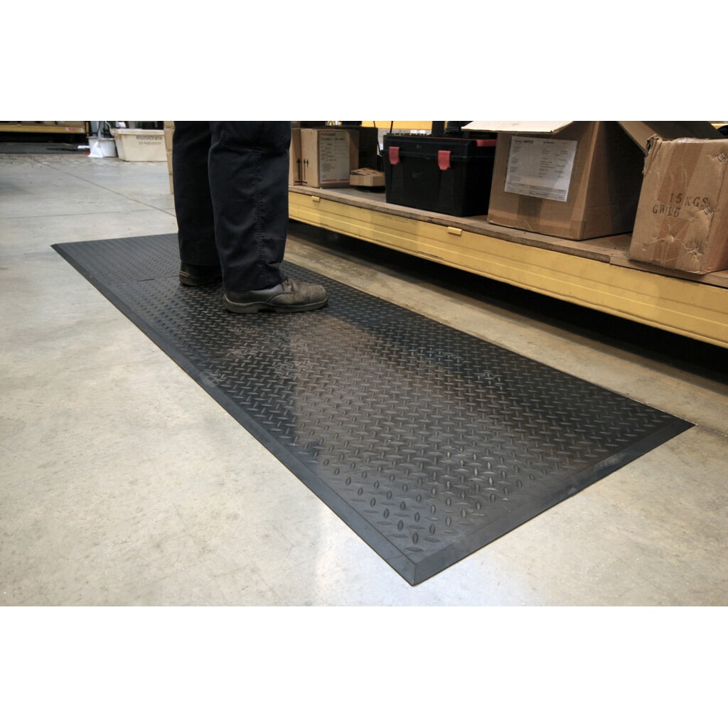 N° de l'image du produit 4 : COBA Tapis de travail Comfort-Lok, pièce terminale, lxP 700 x 800 mm, noir