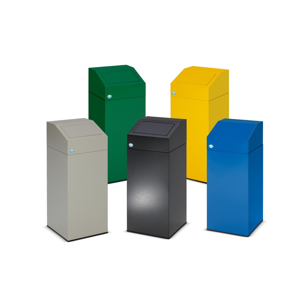Collecteur de déchets VAR®, 47 litres, à fermeture automatique, blanc trafic Illustration du produit: Collecteur de déchets VAR®, 47 litres, à fermeture automatique, blanc trafic
