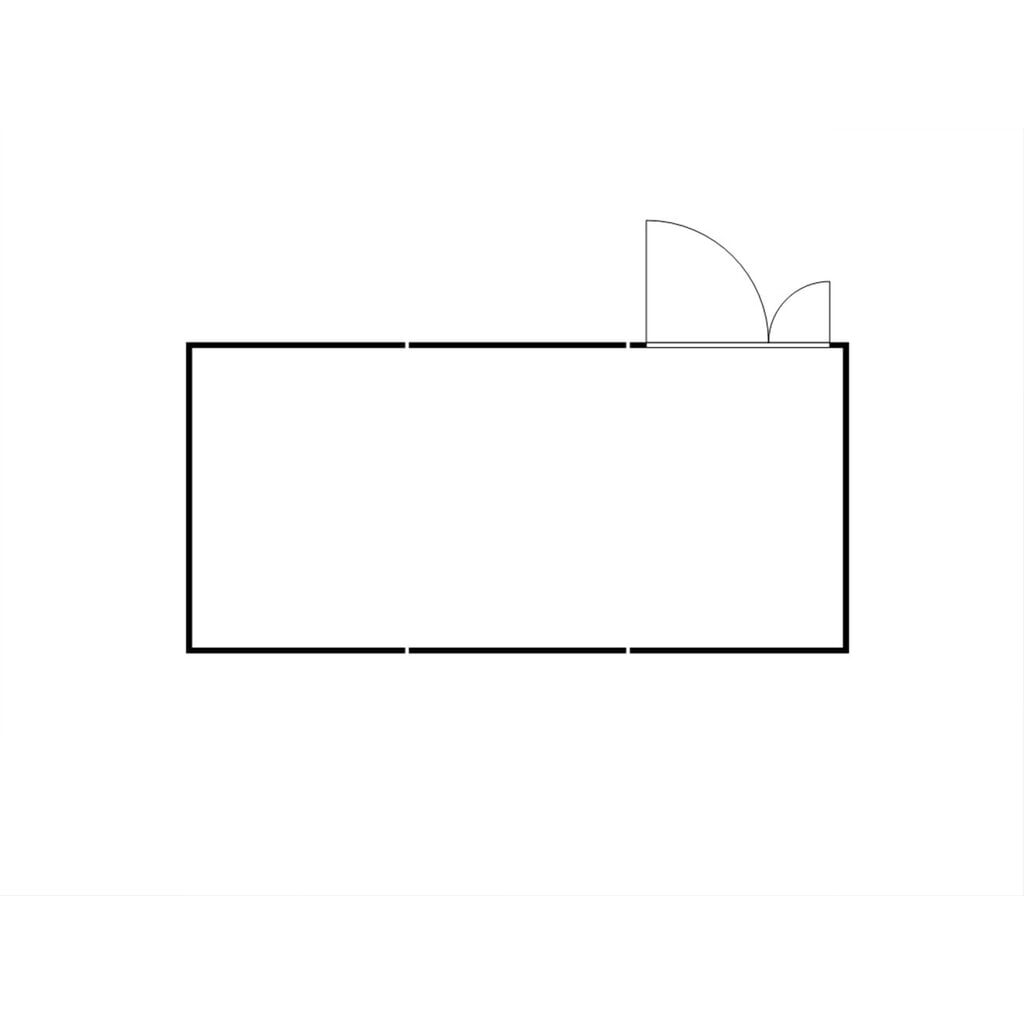 N° de l'image du produit 2 : Combinaison de conteneur de matériaux FLADAFI®, démonté, 18 m², avec plancher en bois, haut. x larg. x prof. 2 150 x 3 050 x 6 520 mm, porte à doubles battants (division asymétrique), au milieu du module