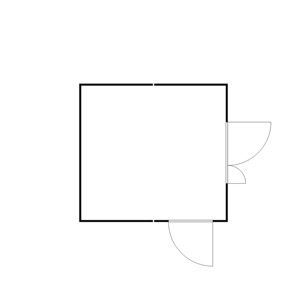 N° de l'image du produit 2 : Combinaison de conteneurs pour substances dangereuses SAFE Tank, 2500 PLG/ALG, isolés, prémontés, revêtement plastique RAL 9002, dimensions extérieures 4 350x4 340x2 510 mm, porte à doubles battants (division asymétrique), au centre du côté