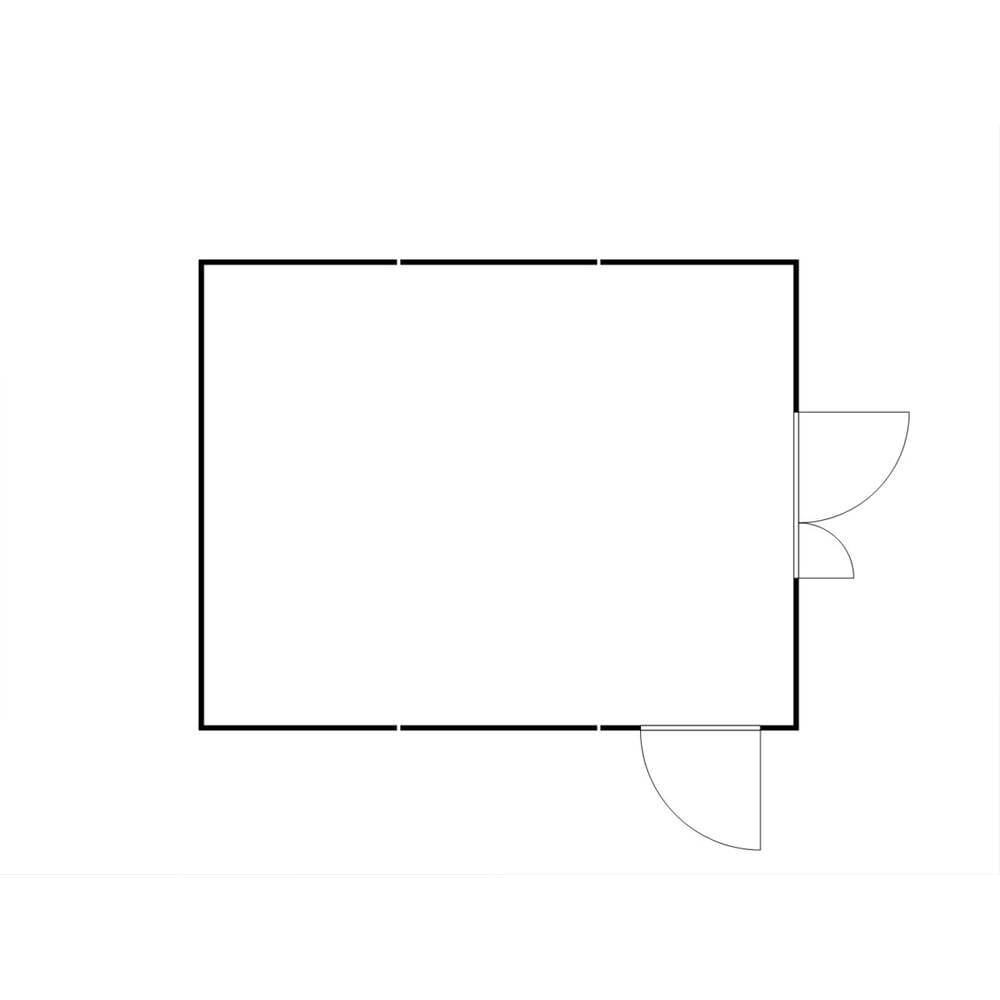 N° de l'image du produit 2 : Combinaison de conteneurs pour substances dangereuses SAFE Tank 5000, ALG, galvanisés, prémontés, dimensions extérieures 5 380x6 520x2 300 mm, porte à doubles battants (division asymétrique), au centre du côté court, porte supplémentaire,