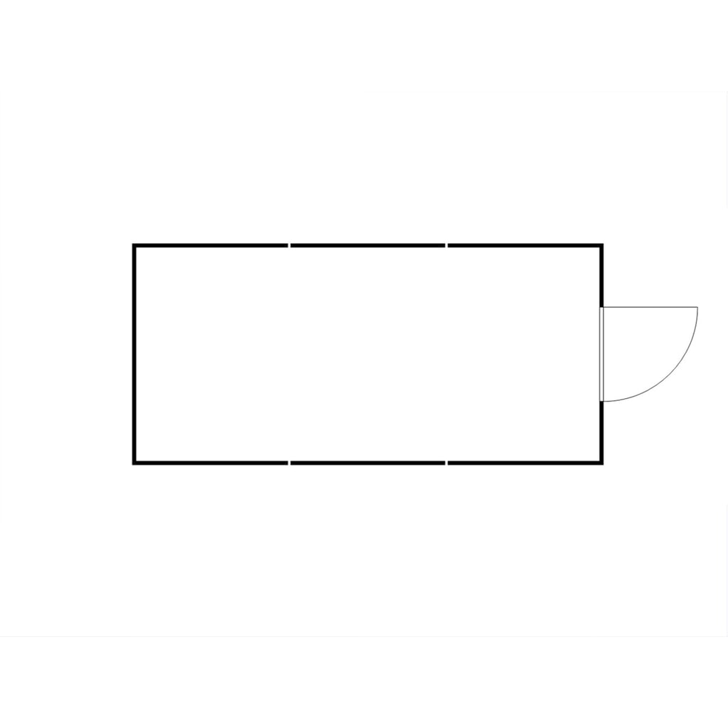 N° de l'image du produit 2 : Combinaison de conteneur de matériaux FLADAFI®, isolée, 18 m², avec sol isolé, haut. x larg. x prof. 2 500 x 3 050 x 6 520 mm, porte à un battant, au centre de la face avant