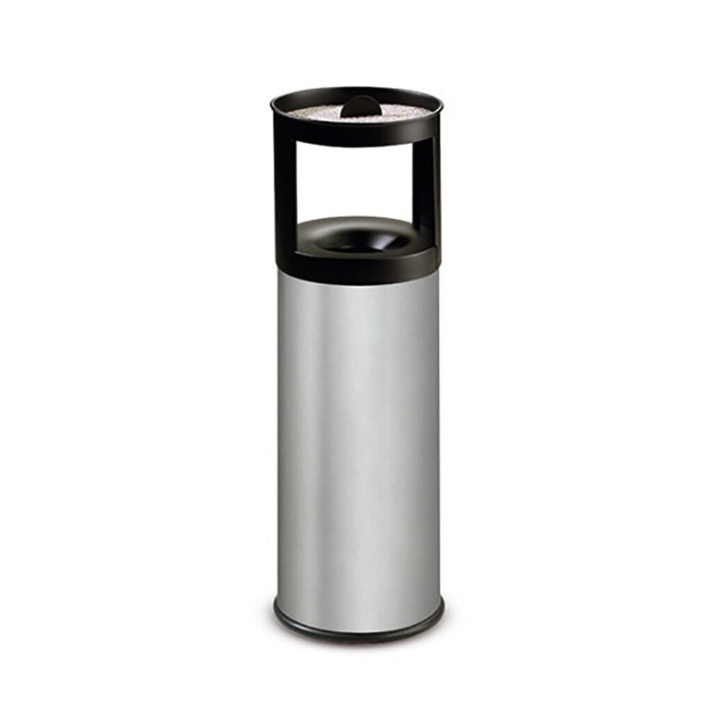 Illustration du produit: Combiné cendrier-poubelle FLORENZ, acier inoxydable, 25 litres