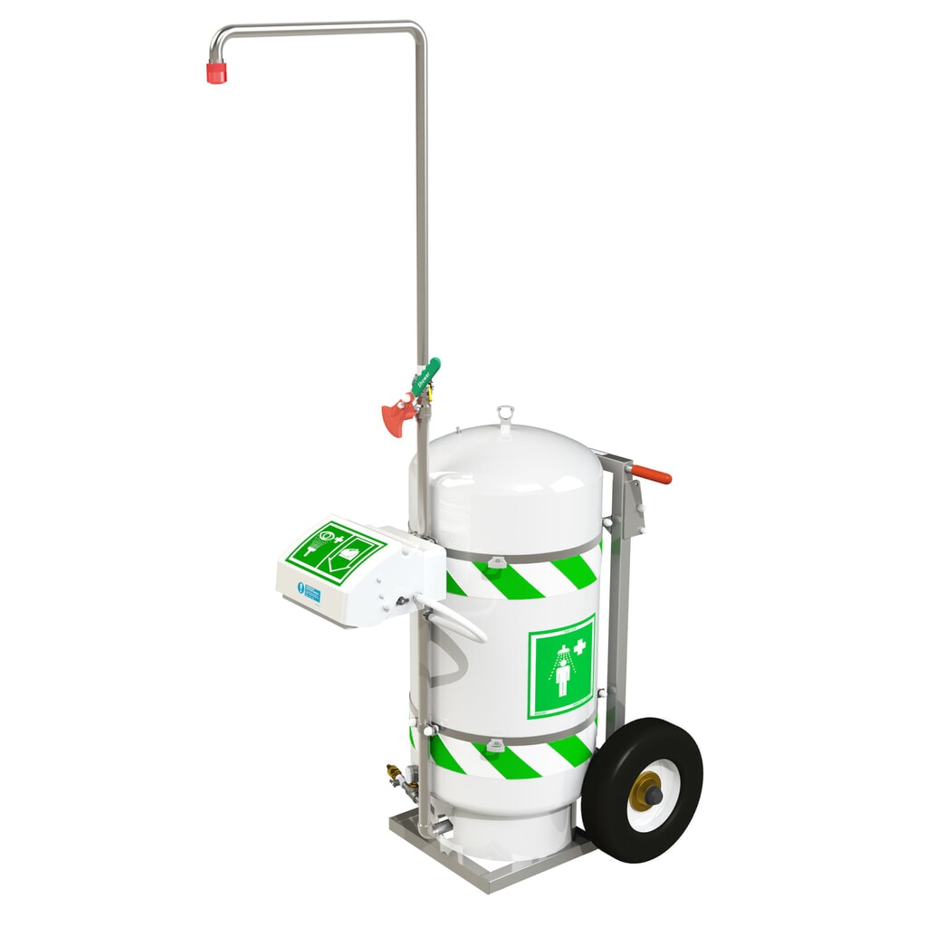 Combiné douchette corps/yeux mobile Justrite® 40K45G Hughes, non chauffé, réservoir de 114 litres Illustration du produit: Combiné douchette corps/yeux mobile Justrite® 40K45G Hughes, non chauffé, réservoir de 114 litres