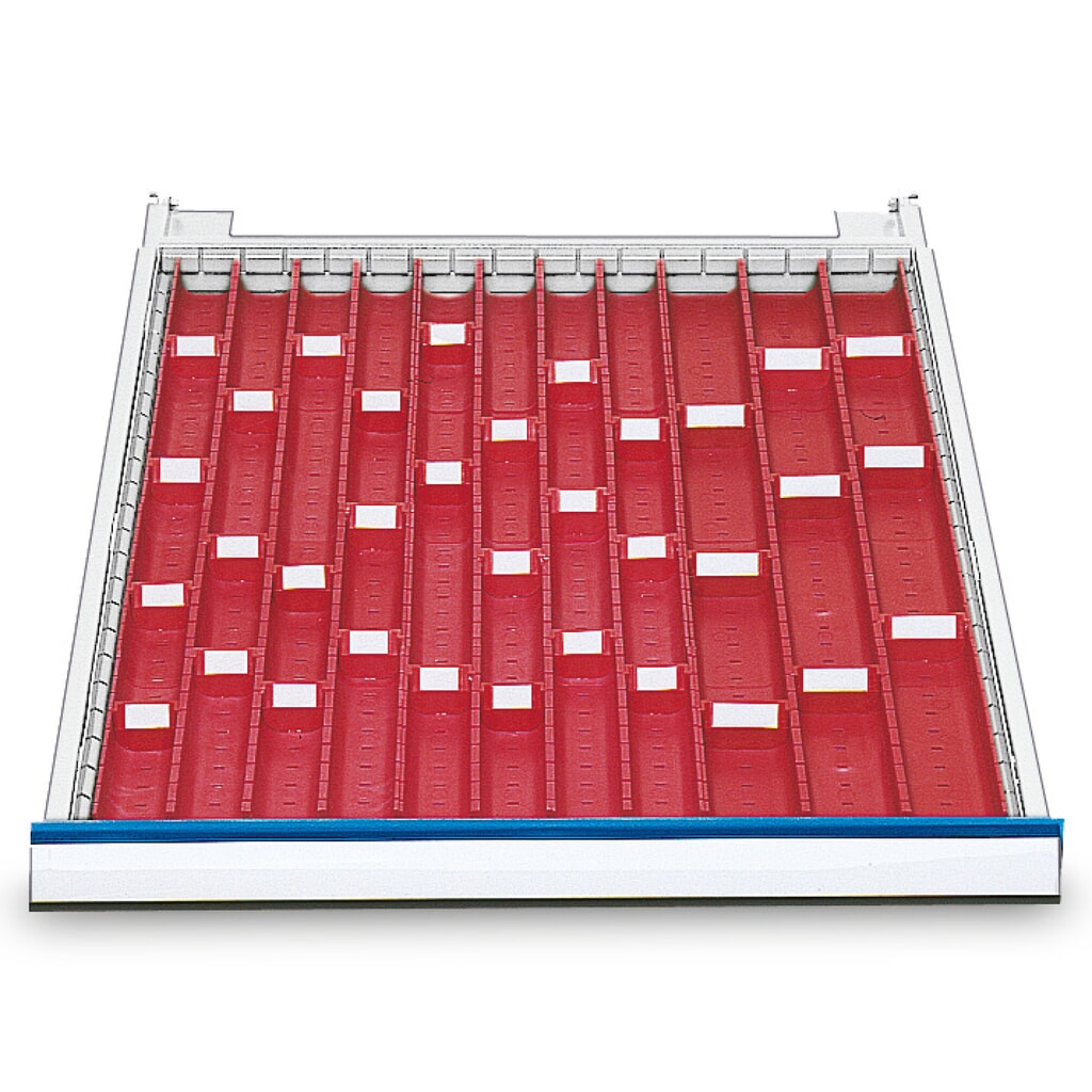 Compartimentage à cavités pour établis en ligne Bedrunka+Hirth, hauteur 50 mm Illustration du produit: Compartimentage à cavités pour établis en ligne Bedrunka+Hirth, hauteur 50 mm