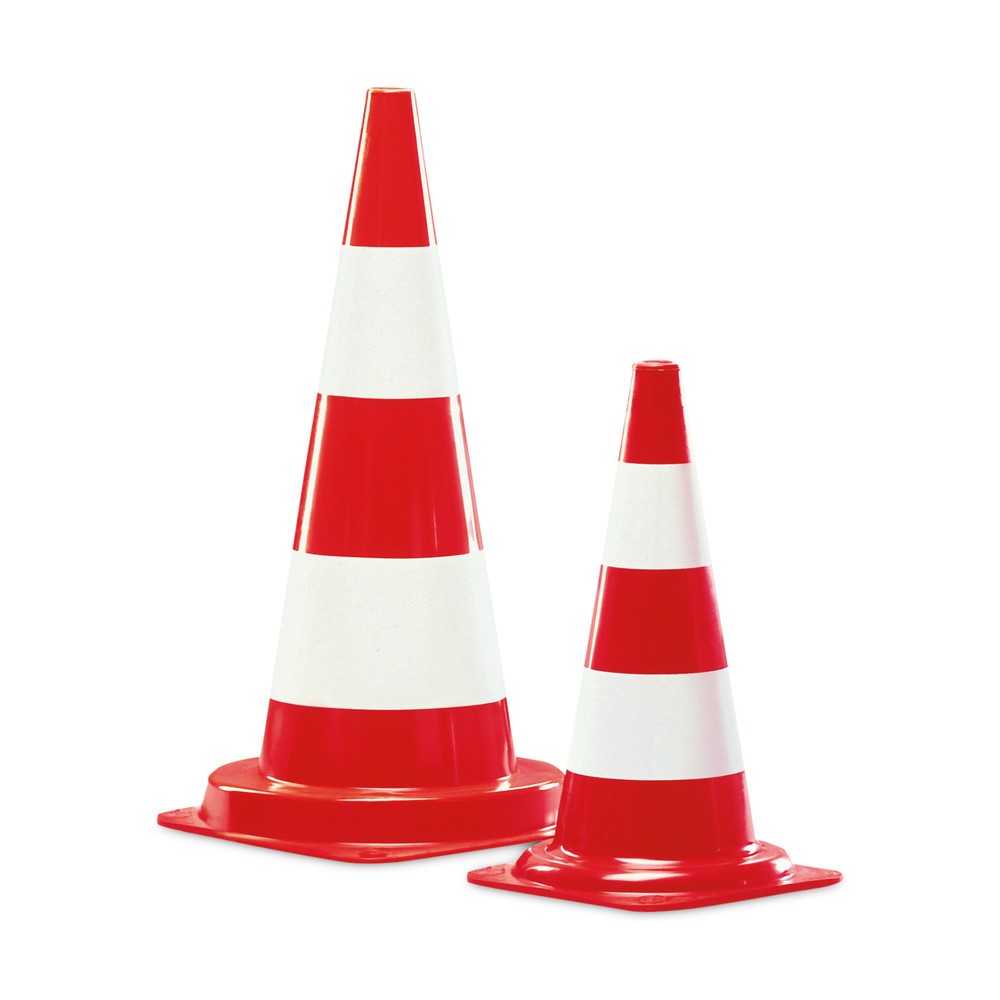 N° de l'image du produit 1 : Cône de signalisation en PVC lumière du jour, hauteur 350 mm