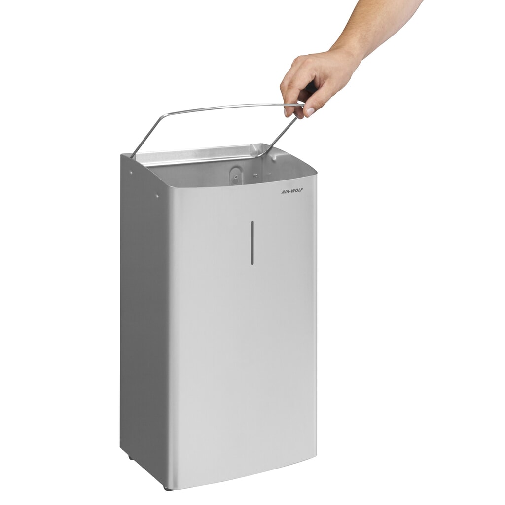 N° de l'image du produit 3 : Conteneur à déchets Air-Wolf avec un volume de 27 litres en acier inoxydable brossé