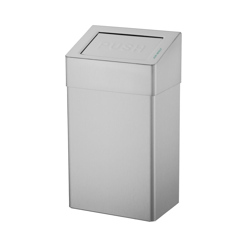 Conteneur à déchets Air-Wolf d’un volume de 18 litres en acier inoxydable brossé Illustration du produit: Conteneur à déchets Air-Wolf d’un volume de 18 litres en acier inoxydable brossé