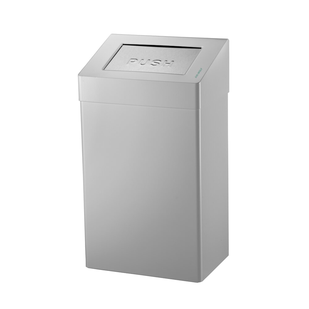 Illustration du produit: Conteneur à déchets Air-Wolf d’un volume de 50 litres en acier inoxydable brossé