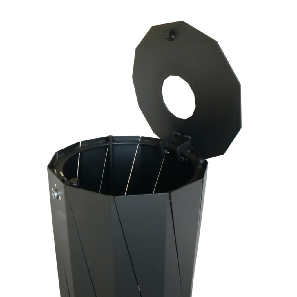 Conteneur à déchets RENNER, modèle 7007-20, 50 litres, anthracite/fer micacé N° de l'image du produit 2 : Conteneur à déchets RENNER, modèle 7007-20, 50 litres, anthracite/fer micacé