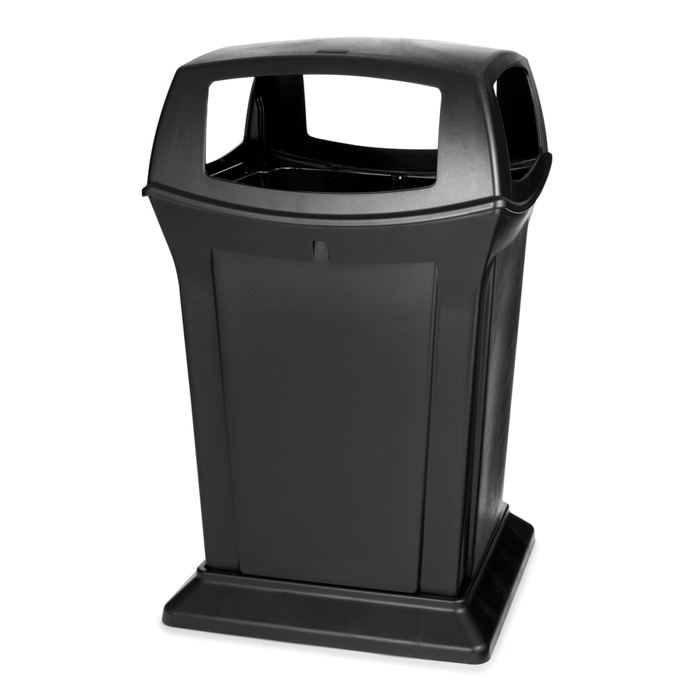 Illustration du produit: Conteneur à déchets Rubbermaid Ranger®, 4 orifices d’insertion, 170,3 l, noir