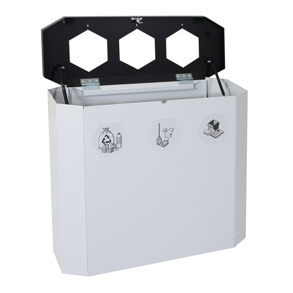 N° de l'image du produit 2 : Conteneur à déchets stumpf®, Sixco 3 smart gris clair