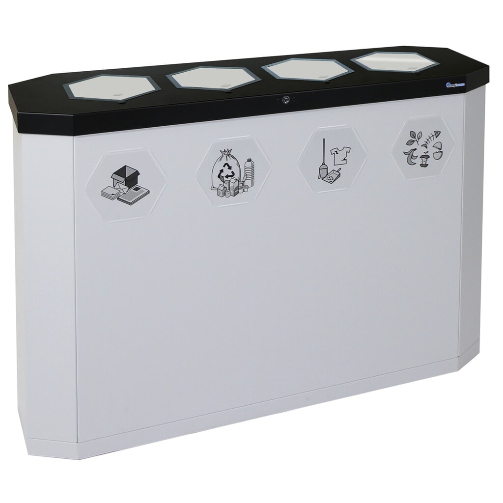 Illustration du produit: Conteneur à déchets stumpf®, Sixco 4 swing gris clair