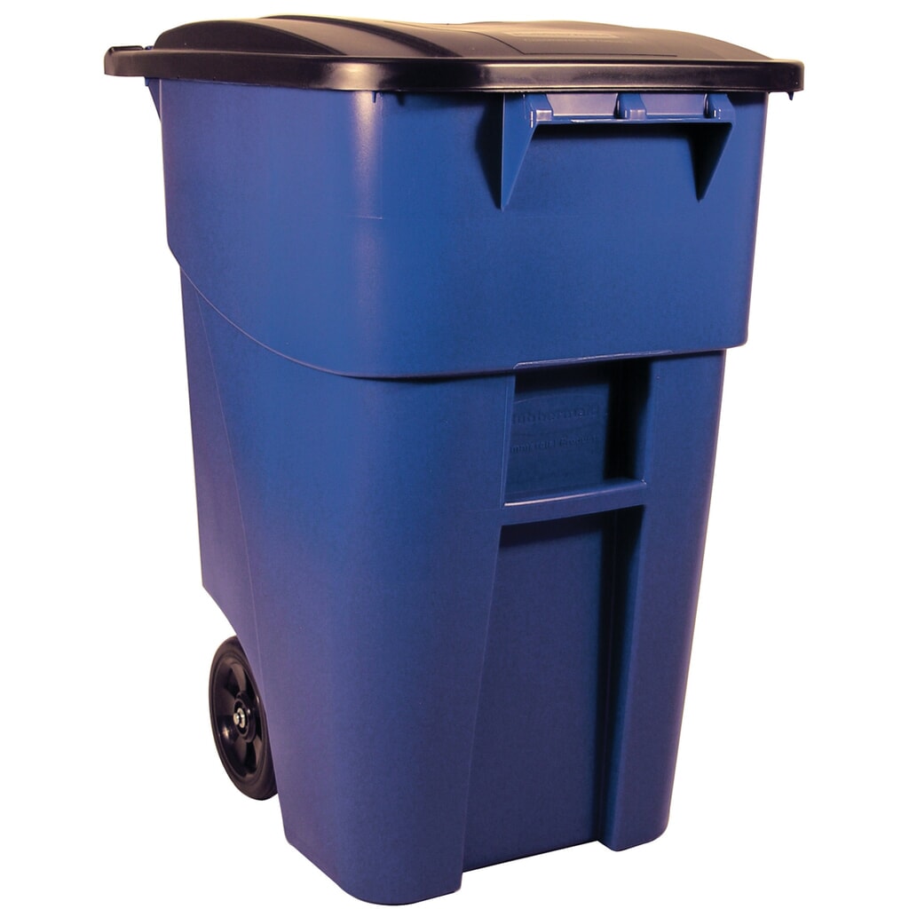 Illustration du produit: Conteneur à roulettes BRUTE® avec couvercle, 189,3 l, bleu