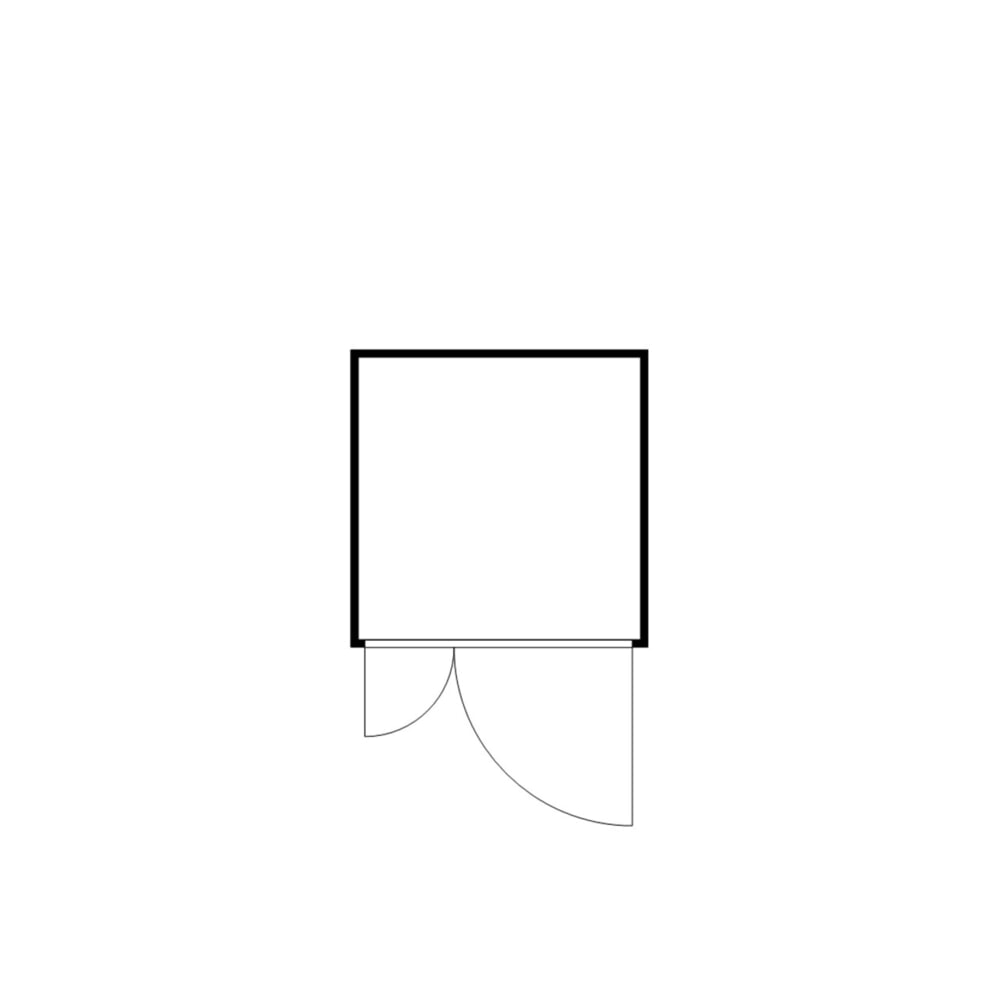 N° de l'image du produit 2 : Conteneur à matériaux FLADAFI®, galvanisé, démonté, 4 m², sans étagère, haut. x larg. x prof. 2 115 x 2 100 x 2 170 mm, porte à doubles battants (division asymétrique), centrée sur la largeur