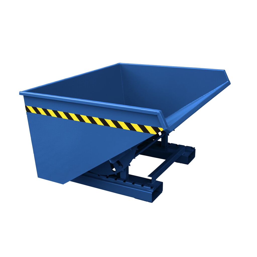 Illustration du produit: Conteneur inclinable avec glissières, volume 0.75 m³, bleu gentiane