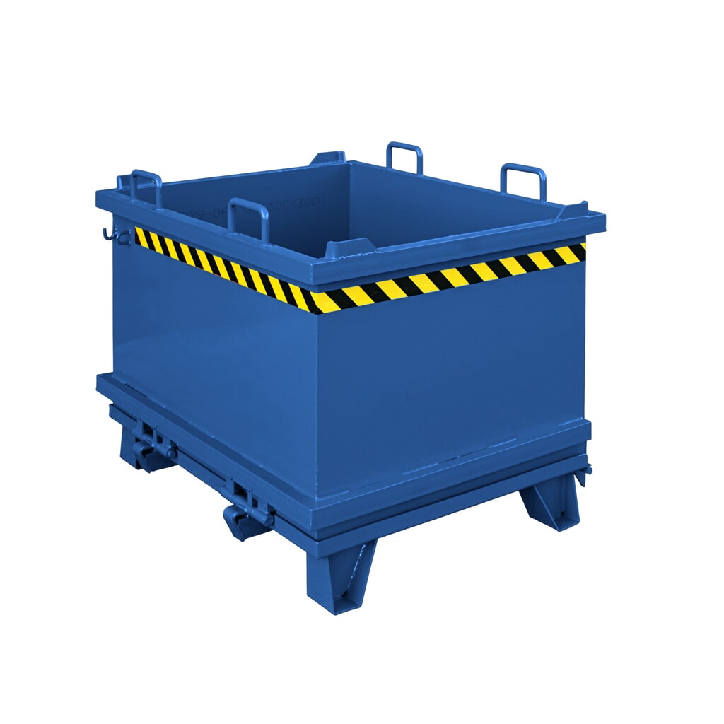 Illustration du produit: Conteneur inférieur pliable avec câble de traction, volume 0.75 m³, bleu gentiane