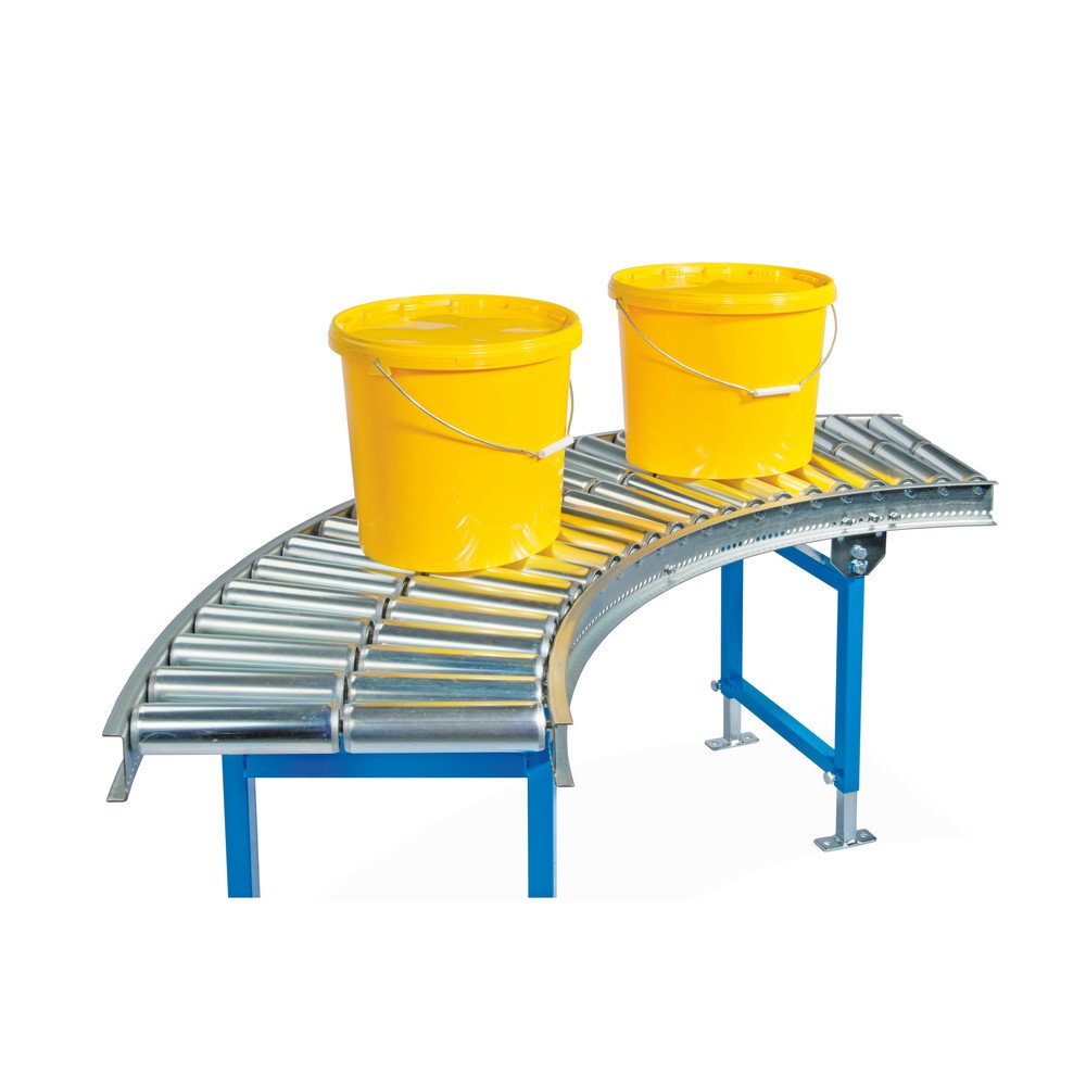 N° de l'image du produit 2 : Convoyeur léger à rouleaux, rouleaux en acier, courbe de 45°, largeur de 500 mm, entraxe : 75 mm