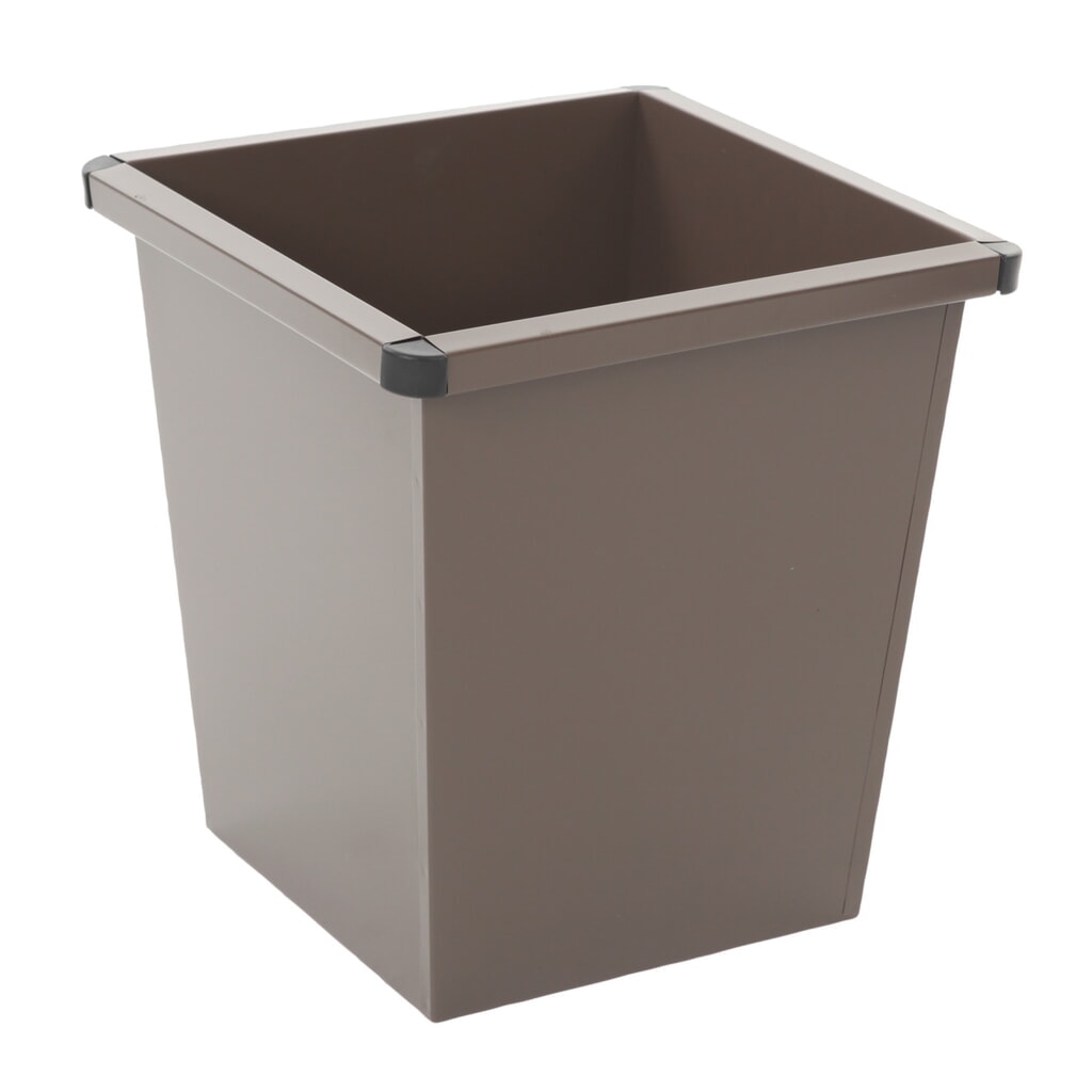 Corbeille à papier VB-CO, carrée, conique, 27 litres, marron Illustration du produit: Corbeille à papier VB-CO, carrée, conique, 27 litres, marron