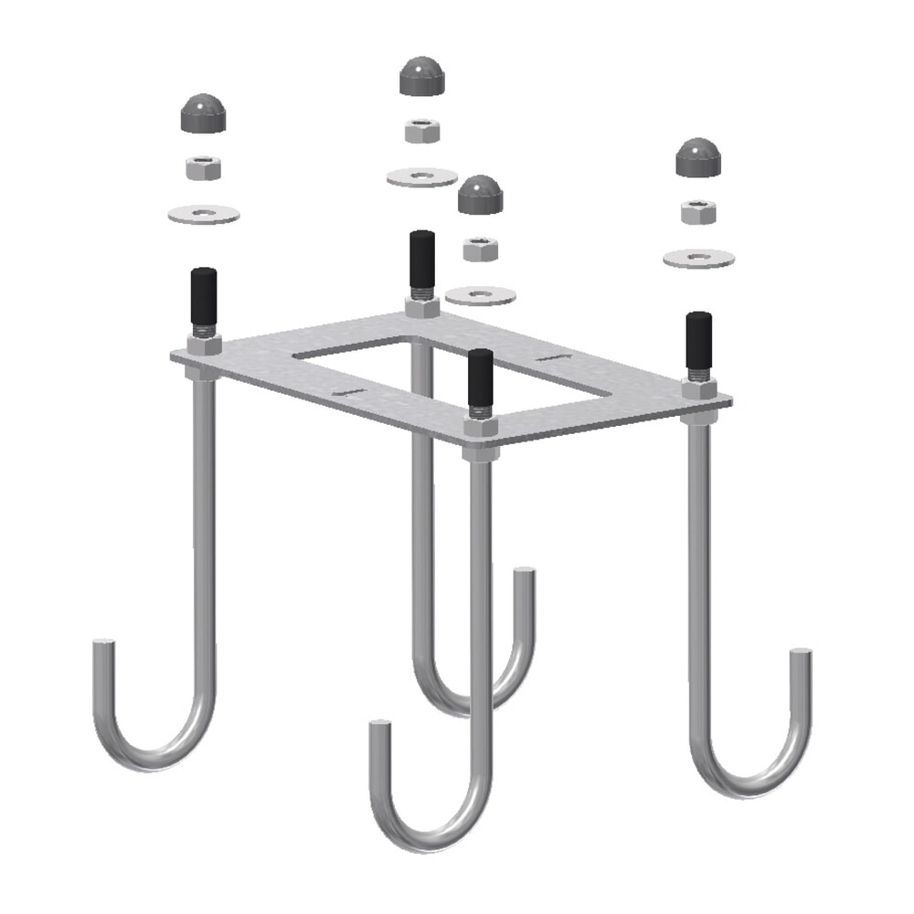 Illustration du produit: Corbeille de montage à bétonner pour barrière levante Premium, support principal