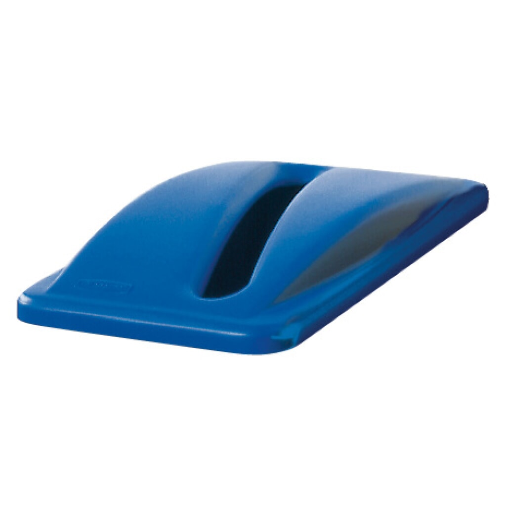 Couvercle en plastique pour collecteurs de recyclage Rubbermaid® Slim Jim®, 60 et 87 litres, ouverture pour papier, bleu Illustration du produit: Couvercle en plastique pour collecteurs de recyclage Rubbermaid® Slim Jim®, 60 et 87 litres, ouverture pour papier, bleu