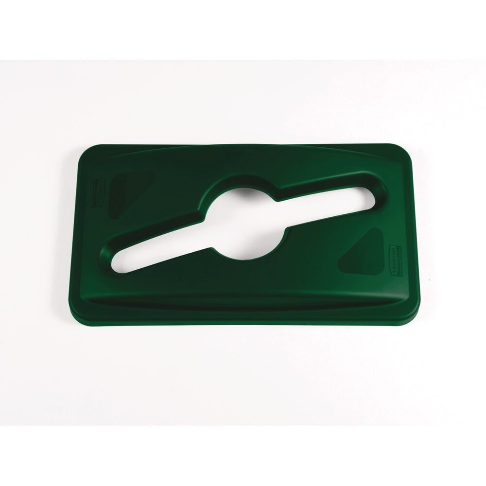 Illustration du produit: Rubbermaid Slim Jim® Couvercle de poubelle pour recyclage mixte Vert