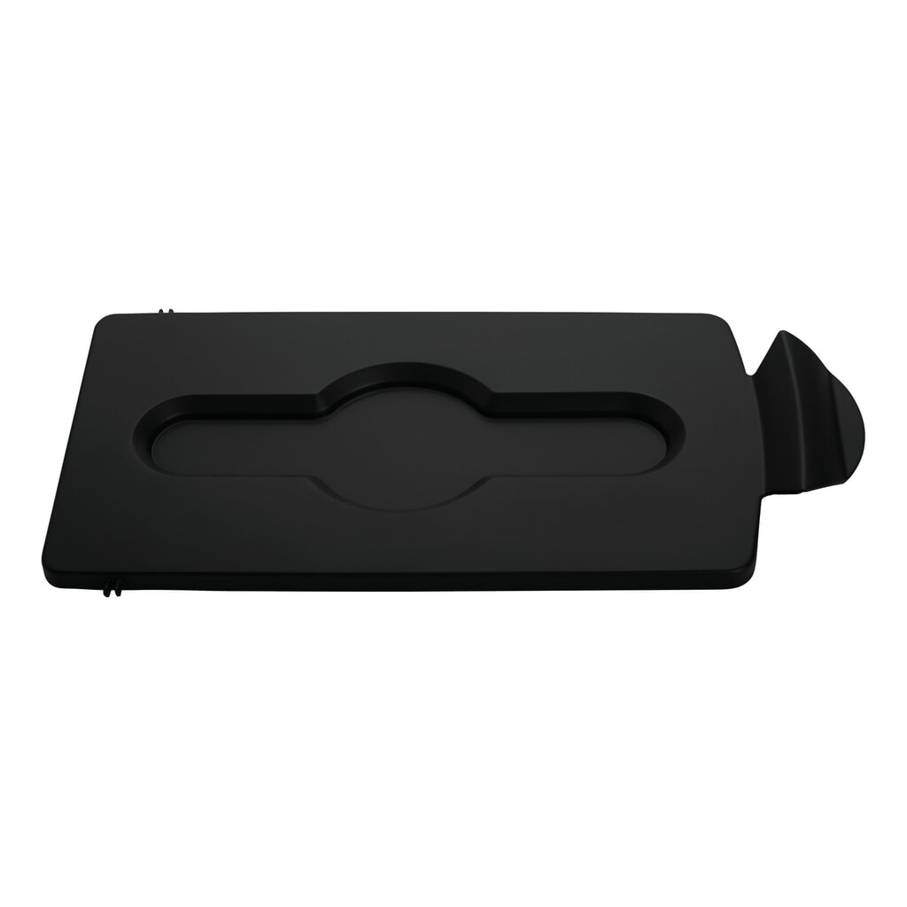 Couvercle pour station de recyclage Rubbermaid® Slim Jim, fermé, noir Illustration du produit: Couvercle pour station de recyclage Rubbermaid® Slim Jim, fermé, noir