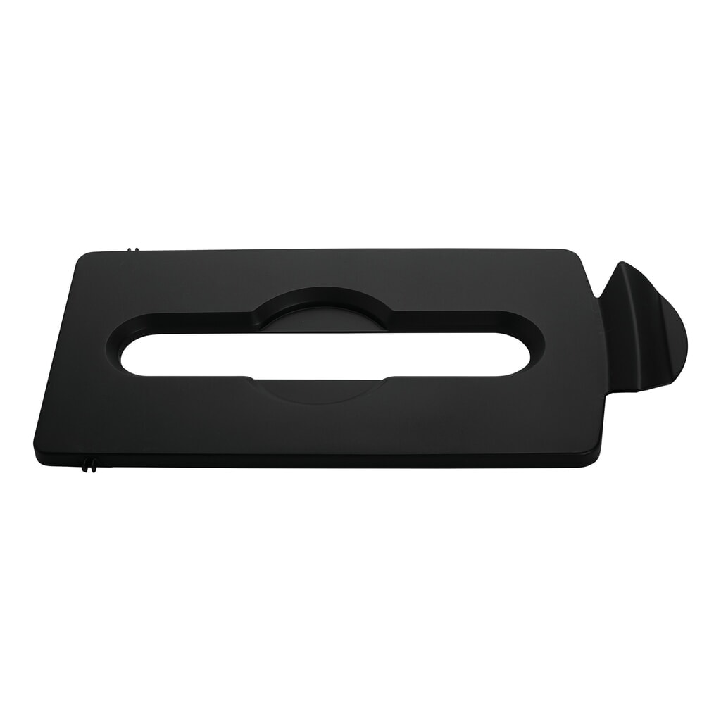 Couvercle pour station de recyclage Rubbermaid® Slim Jim, ouverture pour l'introduction du papier, noir Illustration du produit: Couvercle pour station de recyclage Rubbermaid® Slim Jim, ouverture pour l'introduction du papier, noir