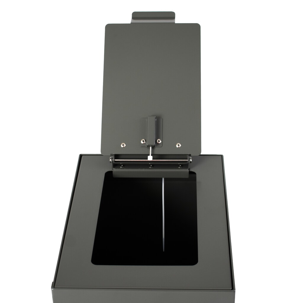N° de l'image du produit 4 : Couvercle rabattable pour dispositif modulaire de tri des déchets, gris foncé