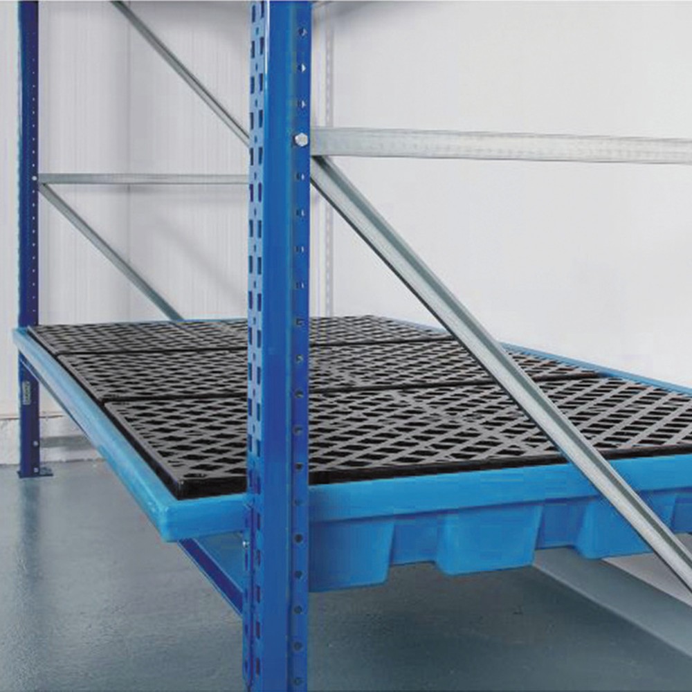 Illustration du produit: asecos® bac de rétention à suspendre en polyéthylène (PE), grille en polyéthylène (PE), H x l x P 250 x 900/1 300 x 1.780 mm