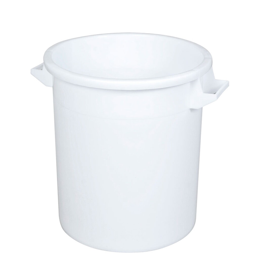 Poubelle ronde, Ø haut/bas 450/360 mm, hauteur 480 mm, 50 litres, blanc Illustration du produit: Poubelle ronde, Ø haut/bas 450/360 mm, hauteur 480 mm, 50 litres, blanc