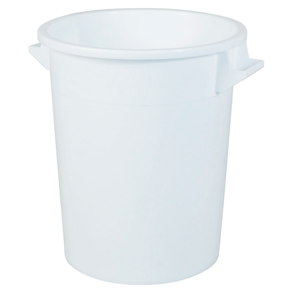 Illustration du produit: Poubelle ronde, Ø haut/bas 495/385 mm, hauteur 570 mm, 75 litres, blanc