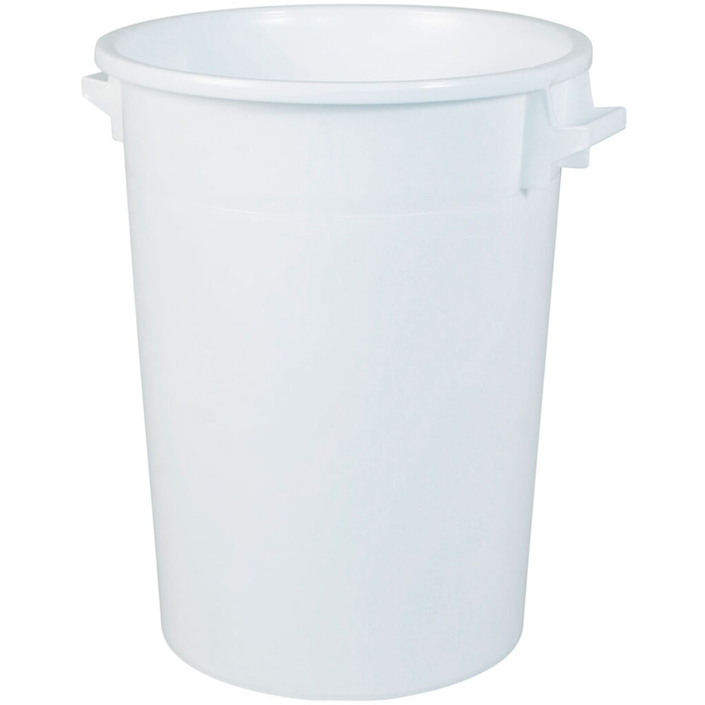 Illustration du produit: Poubelle ronde, Ø haut/bas 520/415 mm, hauteur 670 mm, 100 litres, blanc