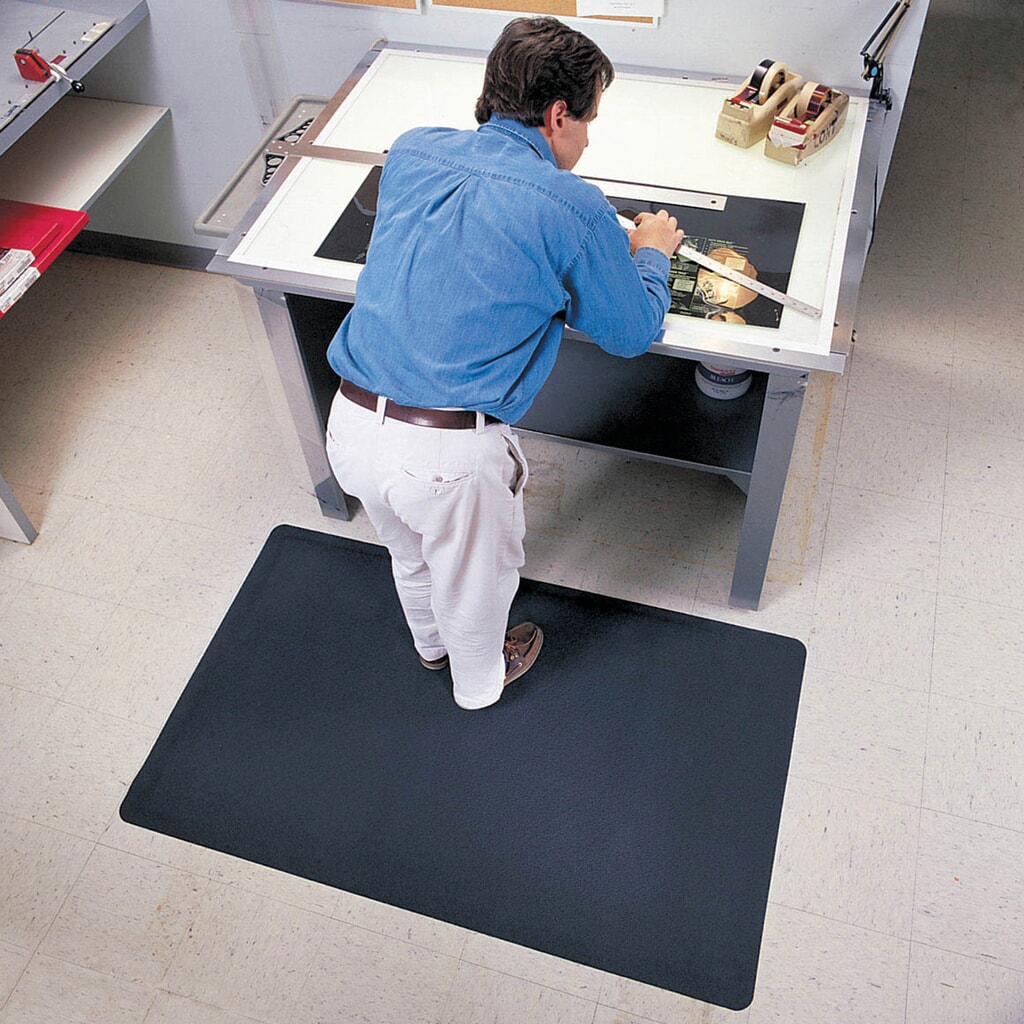 Dalle anti-fatigue, surface en caoutchouc, face arrière en vinyle, lxP 610 x 910 mm N° de l'image du produit 5 : Dalle anti-fatigue, surface en caoutchouc, face arrière en vinyle, lxP 610 x 910 mm