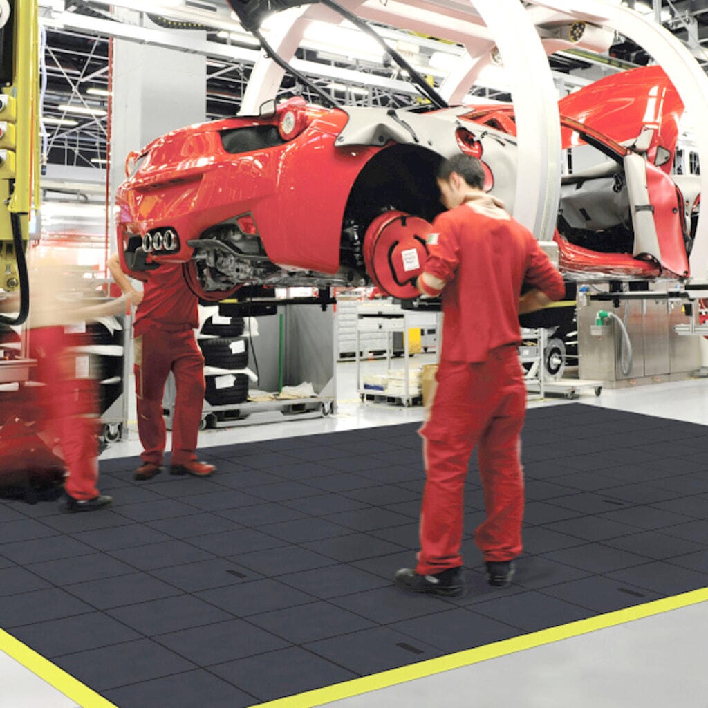Dalle de sol pour postes de travail de montage, système emboîtable, pleine, lxP 910 x 910 mm N° de l'image du produit 8 : Dalle de sol pour postes de travail de montage, système emboîtable, pleine, lxP 910 x 910 mm