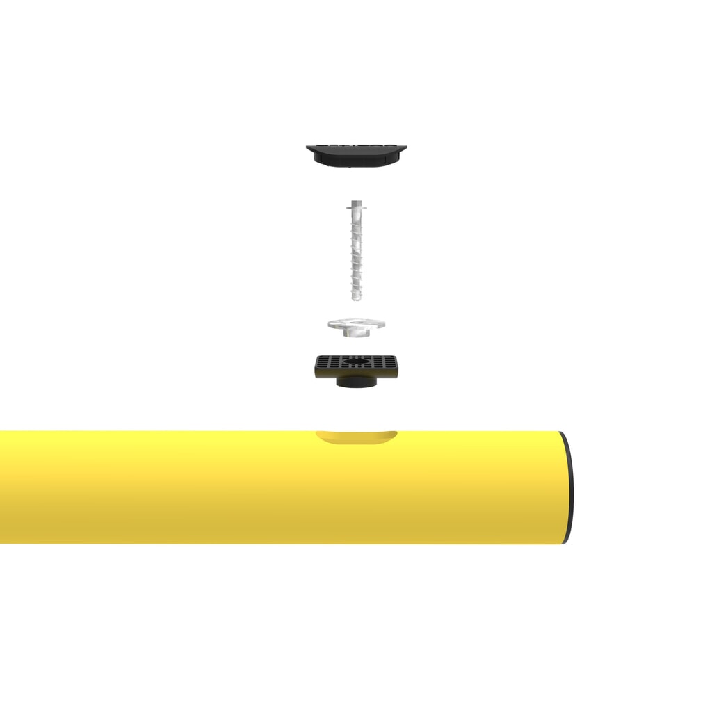 N° de l'image du produit 9 : dancop Barrière de profil au sol « Mike », Ø 140 mm, longueur 500 mm