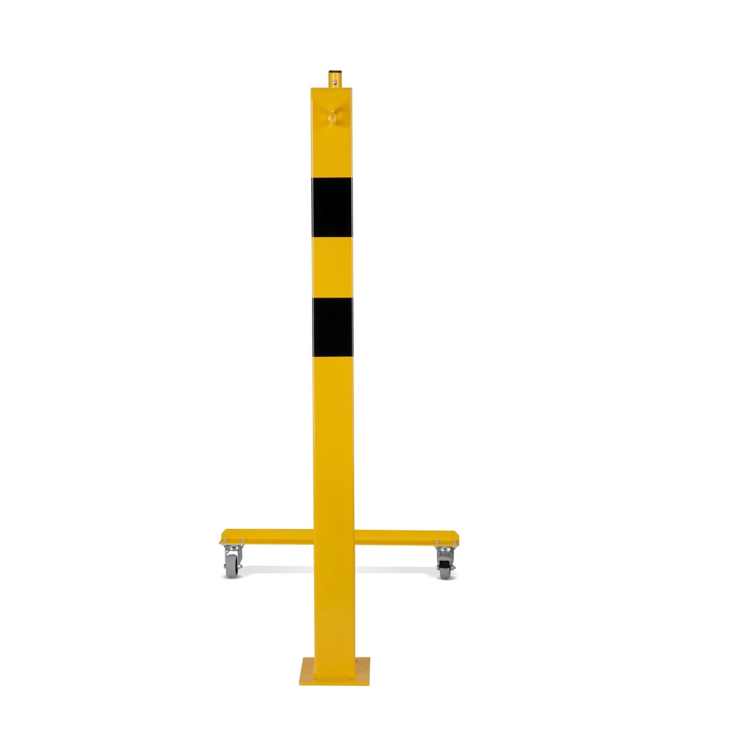 dancop Barrière extensible, 1 pied à roulette, 1 borne, largeur 3 600 mm, jaune/noir N° de l'image du produit 8 : dancop Barrière extensible, 1 pied à roulette, 1 borne, largeur 3 600 mm, jaune/noir