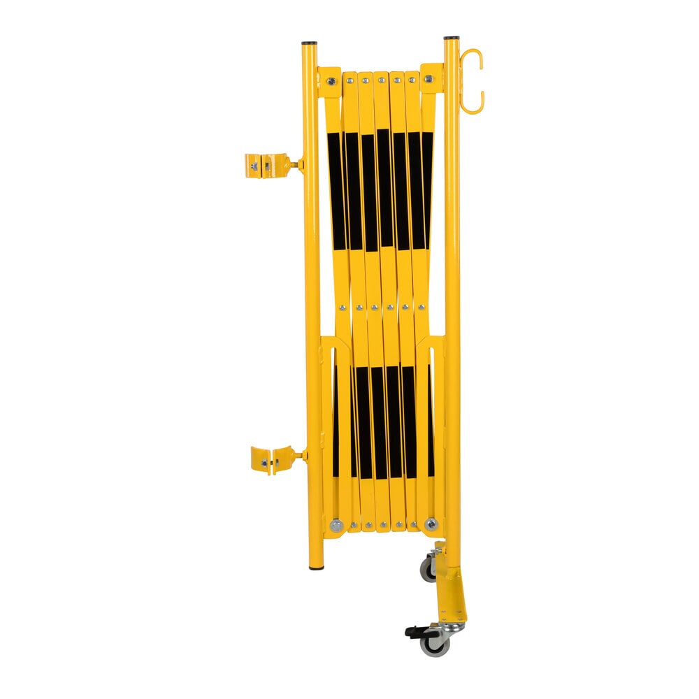 N° de l'image du produit 3 : dancop Barrière extensible, 1 pied à roulette, 1 fixation de poteau pour Ø 60 mm, largeur 3 600mm, jaune/noir
