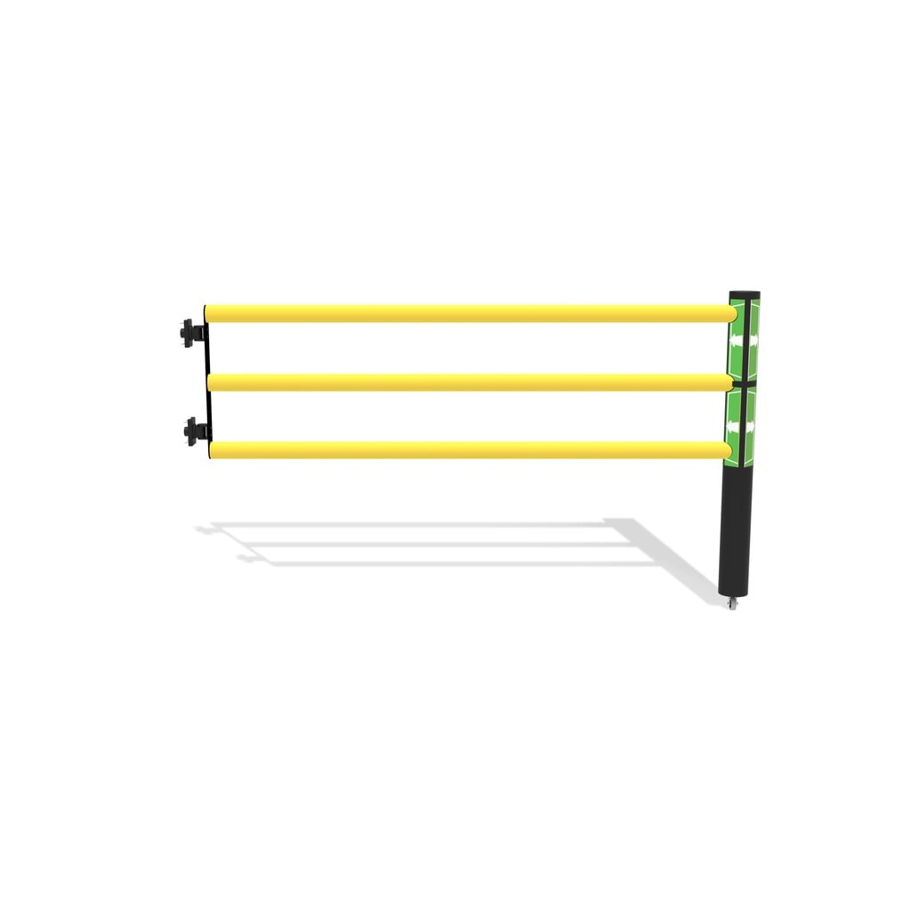 Illustration du produit: dancop Porte battante pour garde-corps de sécurité « Delta », H x l 1 200 x 2 000 mm, avec rouleau
