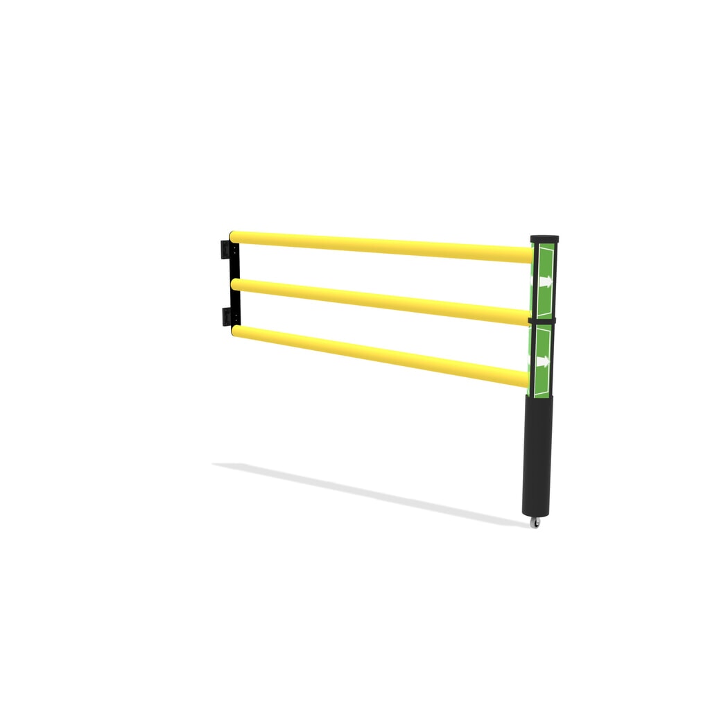 dancop Porte battante pour garde-corps de sécurité « Delta », H x l 1 200 x 2 000 mm, avec rouleau N° de l'image du produit 2 : dancop Porte battante pour garde-corps de sécurité « Delta », H x l 1 200 x 2 000 mm, avec rouleau
